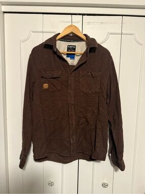 Kavu Men's Brown Lightweight Button-Up Shirt Jacket